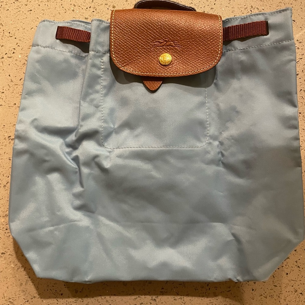 Longchamp backpack in light blue - NWOT